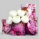 A set of hats for colors 4 in 1, gift packaging, “peonies”, 20 x 17.5 - 16 x 14 cm