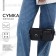 Female bag with pockets of leatherette, graphite color