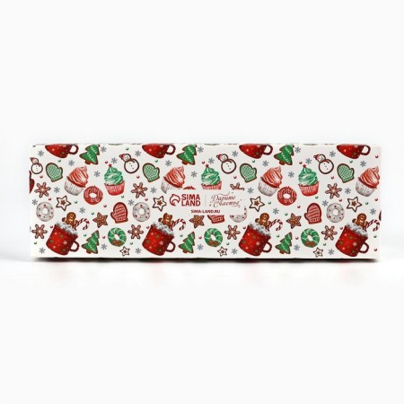 Box for Musser cakes “Happy New Year”, sweets, 27 x 8.6 x 6.5 cm, New Year-4
