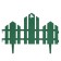 Decorative fence, 25 × 170 cm, 5 sections, plastic, green, "wonderful garden"