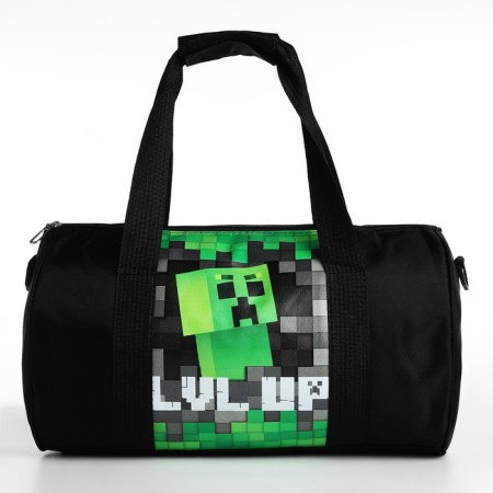 Children's sports bag for the boy "Pixel World", 40*20*20 cm, black color-1