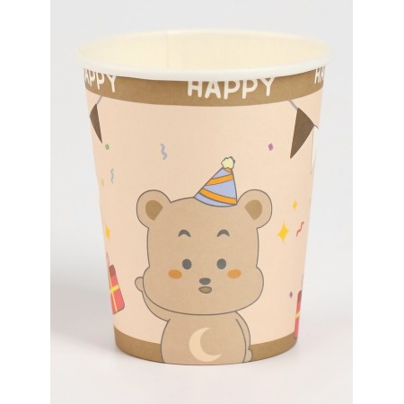 A set of paper dishes "Happy Bear", a set of 12 pcs.-5