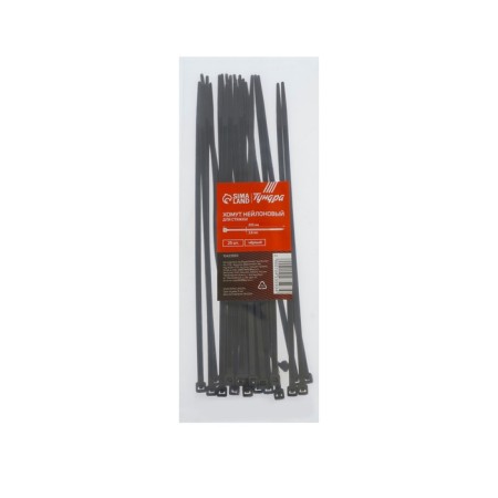 Nylon screed 3.6x200 mm tundra, black color, 25 pcs-1