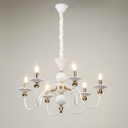 Milano chandelier 6he14 40W white-gold 68x68x79 cm-4