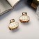 Hair crab "Liberty" (set 2 pcs) geometry oval, 2.5 cm, gold