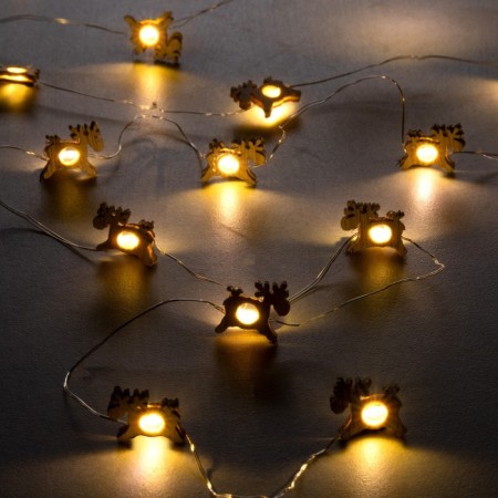 Garland “thread” 2 m Rosa with nozzles “Losyonok”, IP20, silver thread, 20 LED, glow warm white, Aah2