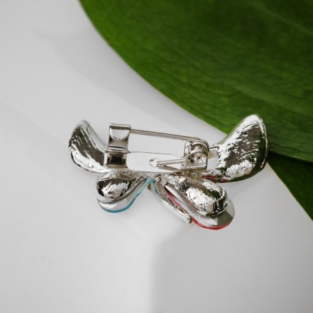 Brooch "Extra -shaped butterfly", colored in silver-2