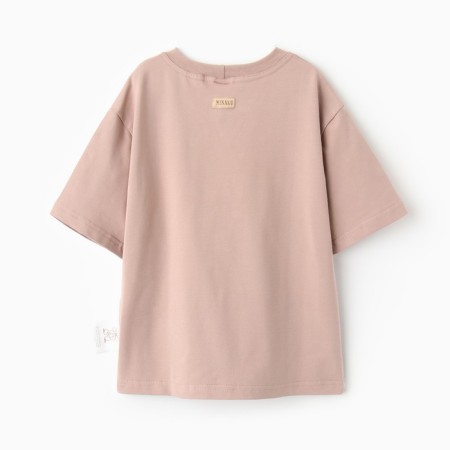 T -shirt Children's Minaku: Basic Line Kids beige color, height 140 cm-10
