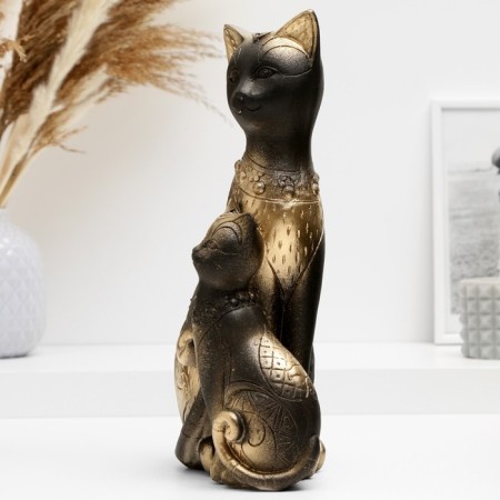 Pig a piggy bank "Cats Pharaohs" Black in gold, 29cm-1