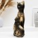 Pig a piggy bank "Cats Pharaohs" Black in gold, 29cm