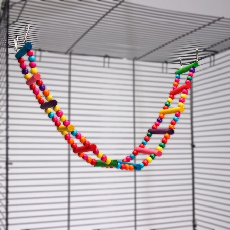 Toy for birds "ladder with beads", 12 steps-3