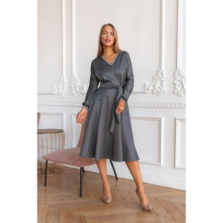 Women's dress, size 42, gray color 5583-3