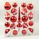 A set of jewelry plastic 19 pcs "Ice" red-gold