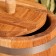 Oak tube, 3l, stainless hoop, with a lid, with a nest