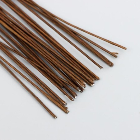 Wire for creativity "Florico" 0.7 mm, 30 pcs, 40 cm, in paper braid, brown-1