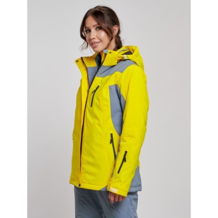 Ski jacket female, size 50, yellow color-1