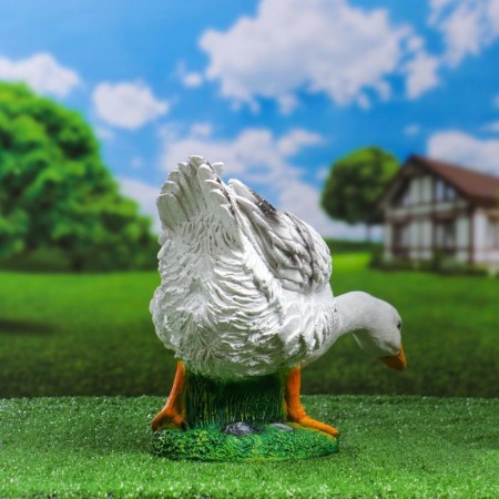 Garden figure "Goose neck down" 50x18x30cm-5
