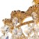 Crystal Chandelier "Valeria", 1 lamp 40W E27, base gold 20x20x55 cm
