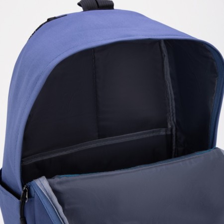 School backpack on lightning from textiles, 3 pockets, blue color-3