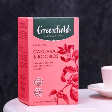 Tea Greenfield Natural Tisane Tisane Cascara and Rooibos, 20 PAK*1.8 g