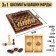 Board game 3 in 1 "Patriot": chess, checkers, backgammon, wooden, large, 50 x 50 cm