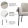 ALINE lounge Capes, 760 × 610 × 750 mm, Shenill, gray-beige color