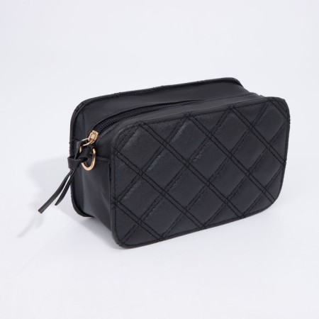 Bag Cross-Bodi with a zipper, black color-1