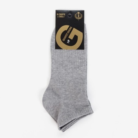 A set of male socks is 3 pairs, white, black, gray melange, size 27-29-6