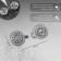 Carousel Currency clamp, white color in silver