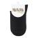 Women's socks mini cotone, size 39-41, Nero color