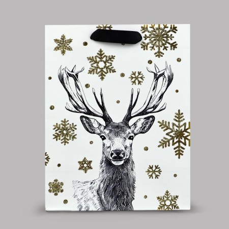 Package New Year's laminated “New Year's Forest”, MS 23 x 18 x 10 cm, New Year-1
