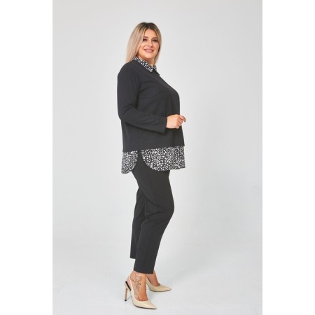 Women's tunic, size 68, black color-5