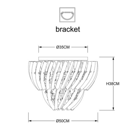 Ceiling chandelier Arte Lamp Ella A1054PL-6GO, E14, 6x40 W, 50x50x38 cm, golden-1
