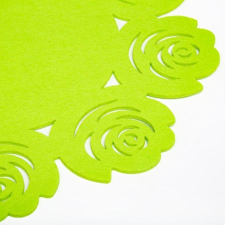 SALFT Decorative DOLE "FLOWERS" Color Green, D 30 cm, 100% p/e, felt-2