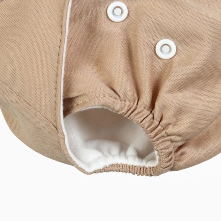 A set of reusable diapers "Leaves", 3-8 kg, white, brown color, 2 pcs., Baby me-6