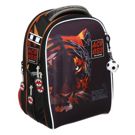 Frame backpack 35 x 26 x 14 cm, filling: bag, Across 490, black/blue 23-490-7-1