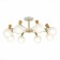 Ceiling EVOLUCE lamp. Sle220702-08. Catania. 8x40 watts, E14, 74x74x35 cm, white color, light wood