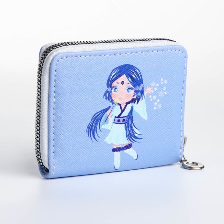 Lightning wallet, card for cards, for coins, blue color-2