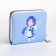 Lightning wallet, card for cards, for coins, blue color