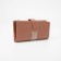 Women's wallet on the button, pink color