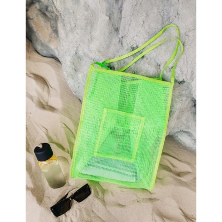 Bag Schoper beach, grid, 41x32x26 cm, green color-9