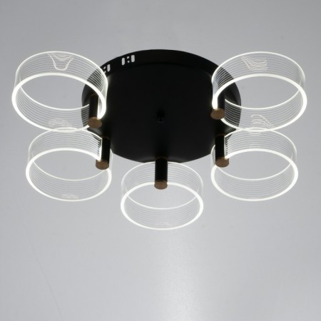 Chandelier 1697/5 LED 100W 3000-6000K Black 60x60x12 cm Bayerlux-1