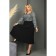 Women's dress, size 62, gray color