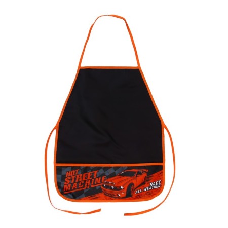 Apron for labor 485 x 395 mm, (height 116-146) FDT-5 "Orange machine" Black/Orange