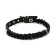 Collar leather wicker, 1.2 x 36 cm, Osh 20-30 cm, black