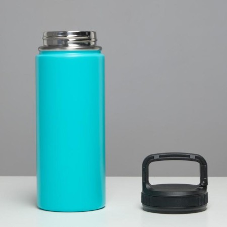 Thermos, 550 ml, carbine, retains heat 24 hours, blue-2