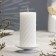 Lotus candlestick metal per 1 candle, 7.5x2 cm, white