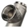 The STOUT SFT -0020-000034, 3/4 ", internal/internal thread, nickelled brass