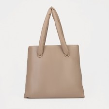 Zipper bag with lightning, beige color
