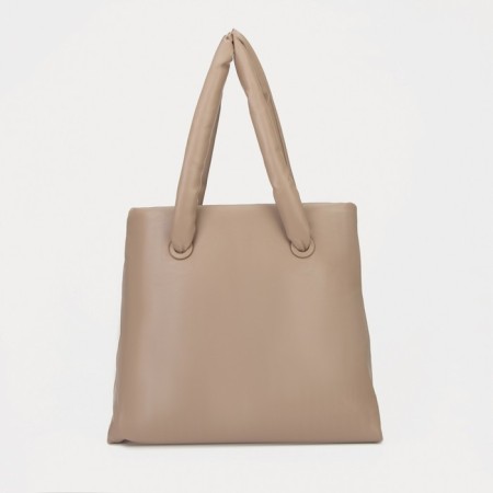 Zipper bag with lightning, beige color
